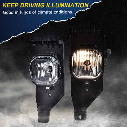 G-PLUS Fog Light Lamp Compatible with 2005-2007 Ford F250 F350 F450 F550 Super Duty / 2005 Ford Excursion Clear Lens Running Lights