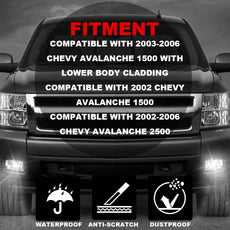 G-PLUS Fog Lights Assembly 2PCS for Chevy Avalanche 2002-2006 Clear Lens Front View