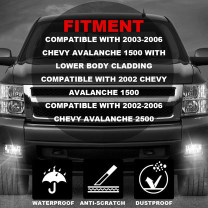 G-PLUS Front Bumper Fog Lights Assembly Compatible with 2002-2006 Chevy Avalanche Driving Fog Lamps Replacement Left & Right Side GM2593141 GM2592141 (2002-2006 Avalanche Clear Lens)