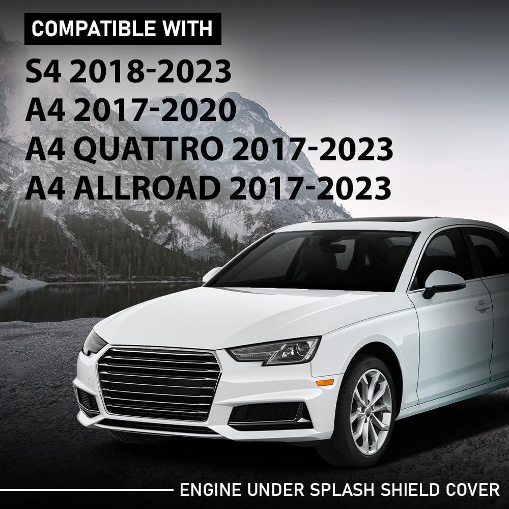 G-PLUS Engine Under Splash Shield Cover, Compatible with Audi S4 2018-2023/ Audi A4 2017-2023, 8W0863822B
