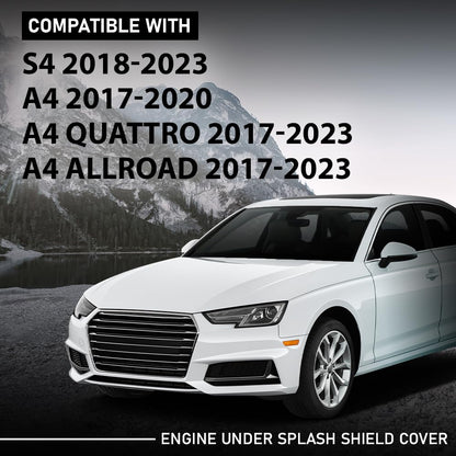 G-PLUS Engine Under Splash Shield Cover, Compatible with Audi S4 2018-2023/ Audi A4 2017-2023, 8W0863822B