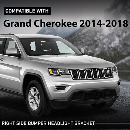 G-PLUS Front Headlight Bracket Passenger Right Side Compatible with Jeep Grand Cherokee 2014-2018 68223470AA, CH1043109