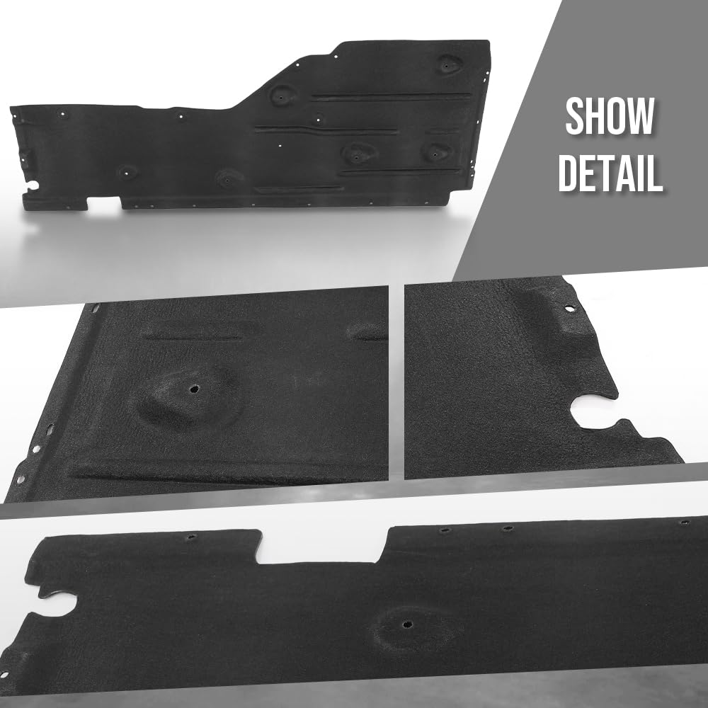 G-PLUS Engine Splash Shield Rear Passenger Right Side Fit BMW 325i 325xi 330i 330xi Base 2006 51757059392 Black