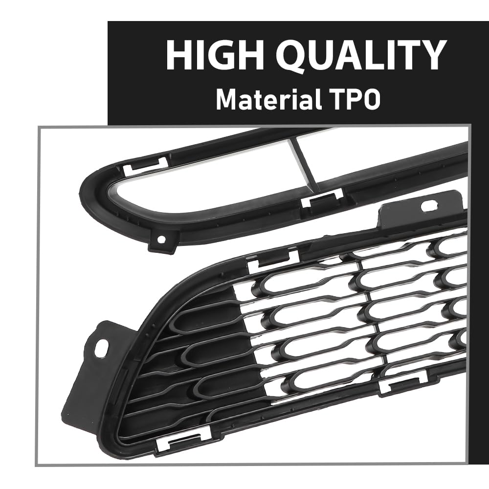 G-PLUS Front Lower & Center Bumper Grille 2PCS, Compatible with Kia Sorento 2014-2015 865611U500, 865221U500, 86561-1U500, 86522-1U500, 865622P500, 865222P500