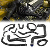 G-PLUS Silicone Radiator Hose Kit w/Clamps Compatible with Honda/Acura Integra DC4 DB7 RS LS GS SE with B18B1 Engine 1994-2001 Black