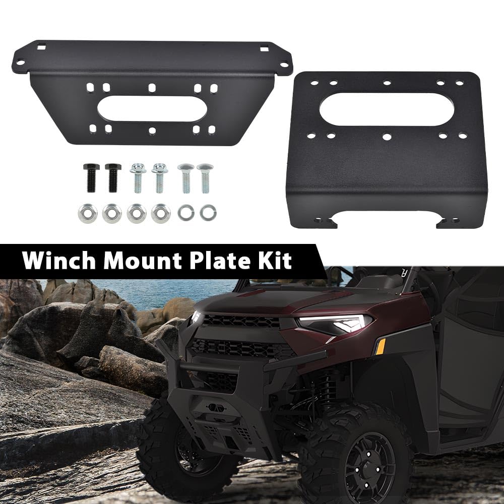 G-PLUS Winch Mount Plate Kit Compatible with Polaris Full Size Ranger 1000 XP 4x4 2018-2023 101480