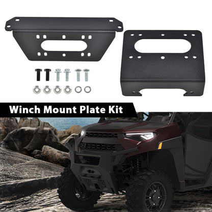 G-PLUS Winch Mount Plate Kit Compatible with Polaris Full Size Ranger 1000 XP 4x4 2018-2023 101480