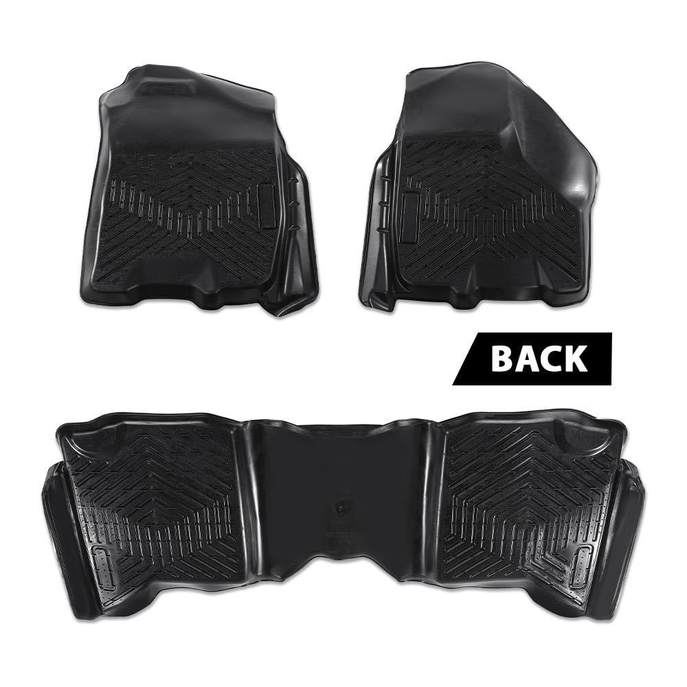 G-PLUS Cargo Liners Compatible with 2009-2018 Dodge Ram Crew Cab(Not Fit Quad Cab & Tradesman) All Weather Full Cover Protection 1st & 2nd Row 3PCS TPE Car Floor Liners Accessories