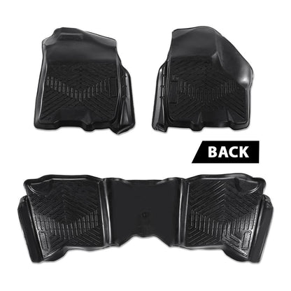 G-PLUS Cargo Liners Compatible with 2009-2018 Dodge Ram Crew Cab(Not Fit Quad Cab & Tradesman) All Weather Full Cover Protection 1st & 2nd Row 3PCS TPE Car Floor Liners Accessories