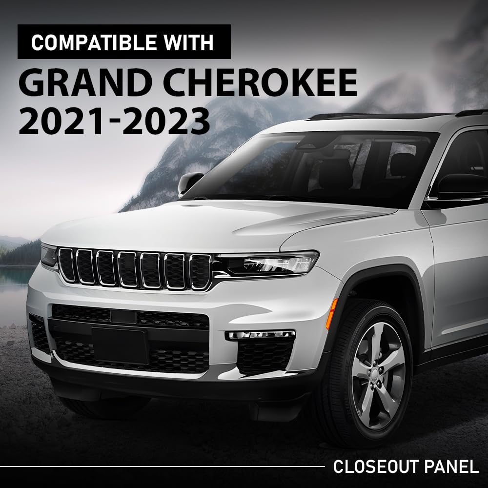 G-PLUS Radiator Cover Closeout Panel, Compatible with Jeep Grand Cherokee 2021-2023, 68374964AC, 68374964AB