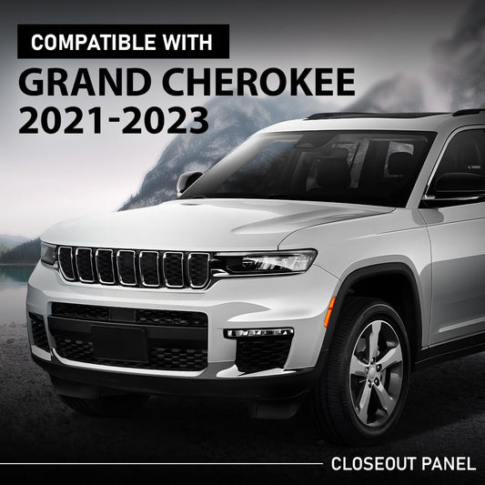 G-PLUS Radiator Cover Closeout Panel, Compatible with Jeep Grand Cherokee 2021-2023, 68374964AC, 68374964AB