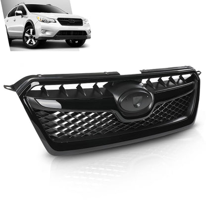 G-PLUS Front Bumper Grille Compatible with Subaru XV Crosstrek 2013 2014 2015 Mesh Grill Assembly 91122FJ020, 91123FJ040, 91123FJ050, SU1200151C, SU1210100, SU1202100