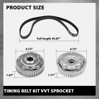 G-PLUS Timing Belt Kit 14PCS, Compatible with Chevy Sonic Cruze 1.8L 2011-2018,Fit Chevy Aveo/Aveo5 1.6L United States Region 2010-2011 K015603XS, TCK338