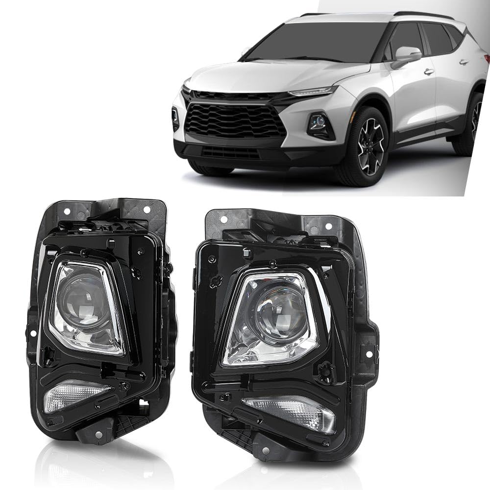 G-PLUS HID/Xenon Projector Headlights Left+Right Without Ballast & D3S Bulb Compatible with Chevy Blazer 2019-2021 Fit Models with Factory HID/Xenon Clear Lens Chrome Housing Only GM2502492, GM2503492
