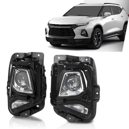 G-PLUS HID/Xenon Projector Headlights Left+Right Without Ballast & D3S Bulb Compatible with Chevy Blazer 2019-2021 Fit Models with Factory HID/Xenon Clear Lens Chrome Housing Only GM2502492, GM2503492
