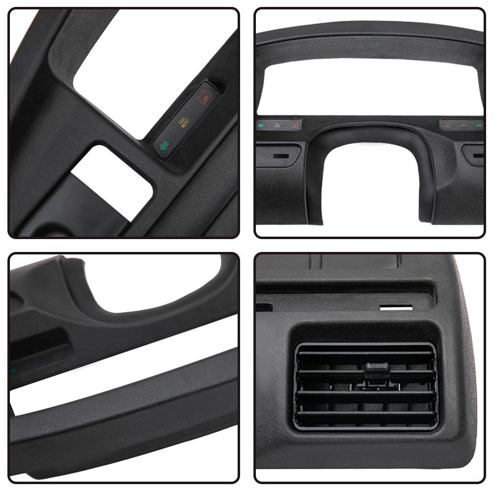 G-PLUS Dashboard Dash Panel Bezel, Compatible with Ford F150 F250 F350 Super Duty 1992 1993 1994 1995 1996 1997 W/Gas Engine Dash Cover ABS Plastic Adhesive
