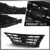 G-PLUS Front Bumper Upper Grille w/Insert Compatible with Nissan Sentra SR 2013-2015 Chrome Shell Grill Inserts 623103RM0A NI1200253