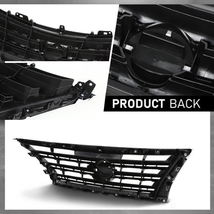 G-PLUS Front Bumper Upper Grille w/Insert Compatible with Nissan Sentra SR 2013-2015 Chrome Shell Grill Inserts 623103RM0A NI1200253