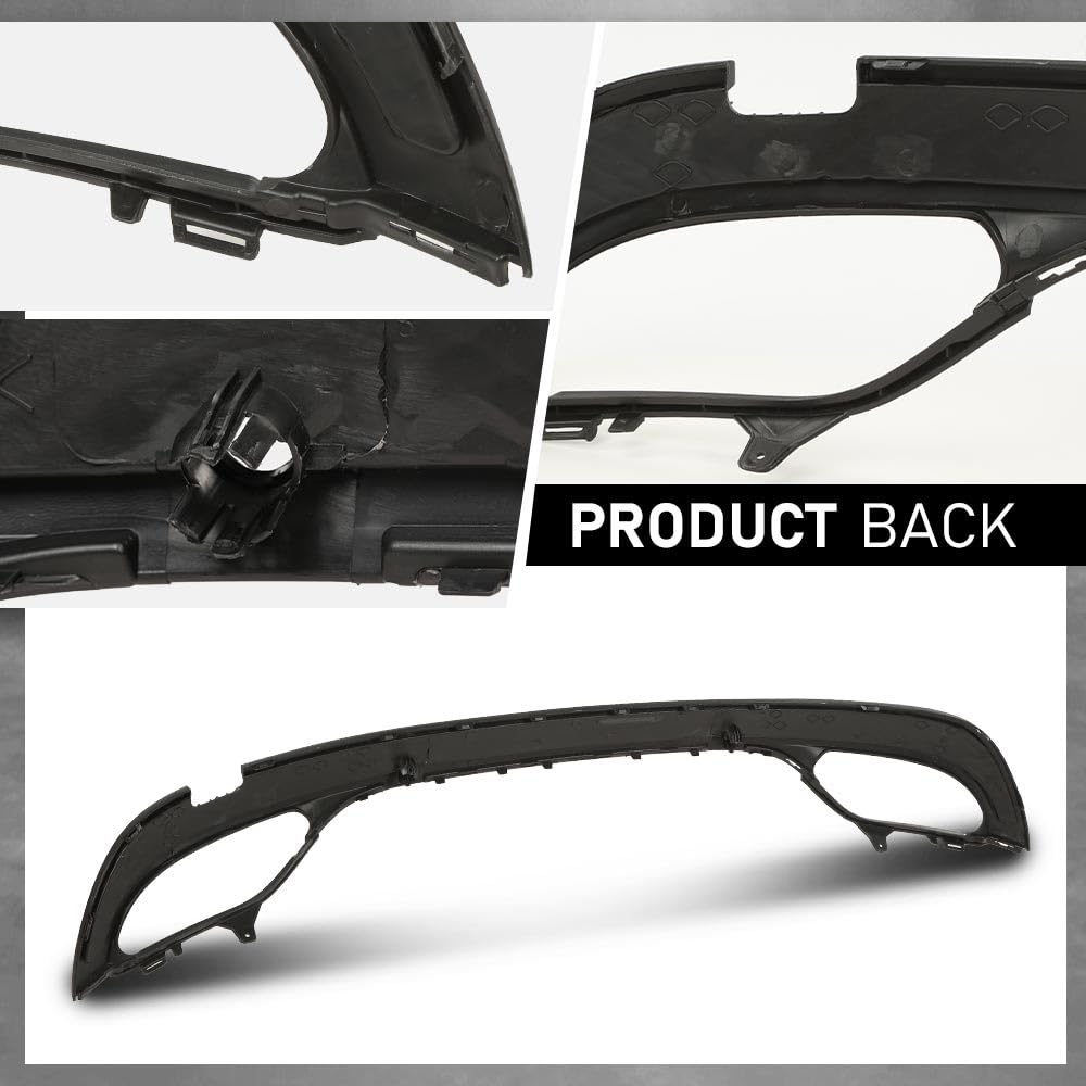 G-PLUS Rear Bumper Valance Compatible with Benz C-Class 2015-2016 2058856238 MB1195107 Black