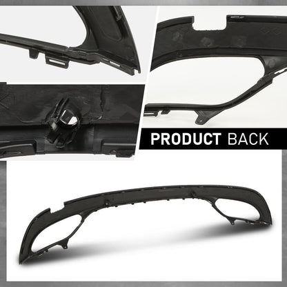 G-PLUS Rear Bumper Valance Compatible with Benz C-Class 2015-2016 2058856238 MB1195107 Black