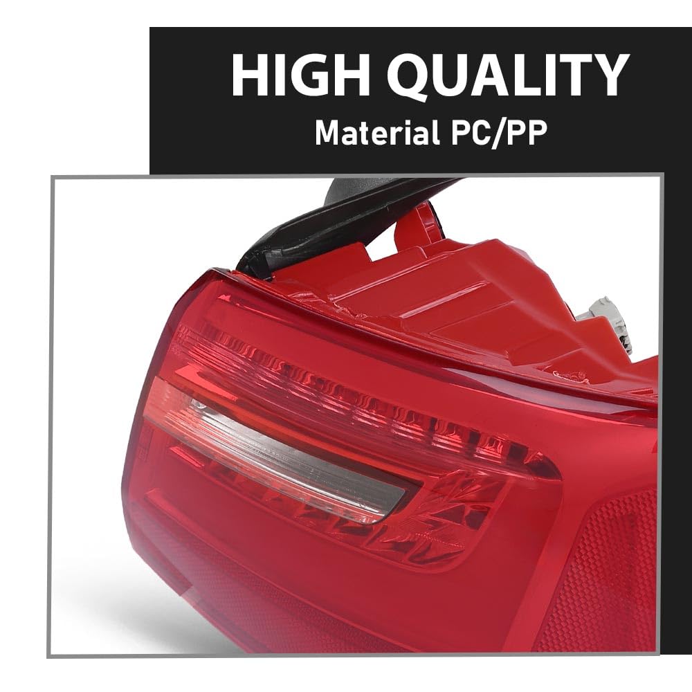 G-PLUS LED Outer Tail Light Assembly Rear Brake Lamp Right Passenger Side Compatible with Audi A6 C7 2012-2016,Not Fit for S Line/TDI / S6 Model 4G5945094A, 4G9945094B Luces Traseras
