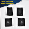 G-PLUS Corner Light Fit 1994-2000 Chevy CK/C10 1500 2500 3500 2WD,(ONLY For Composite Headlights) Signal Side Marker Lamps (Clear Lens Black Housing Clear Reflector) Bumper Headlamps,faros Assembly