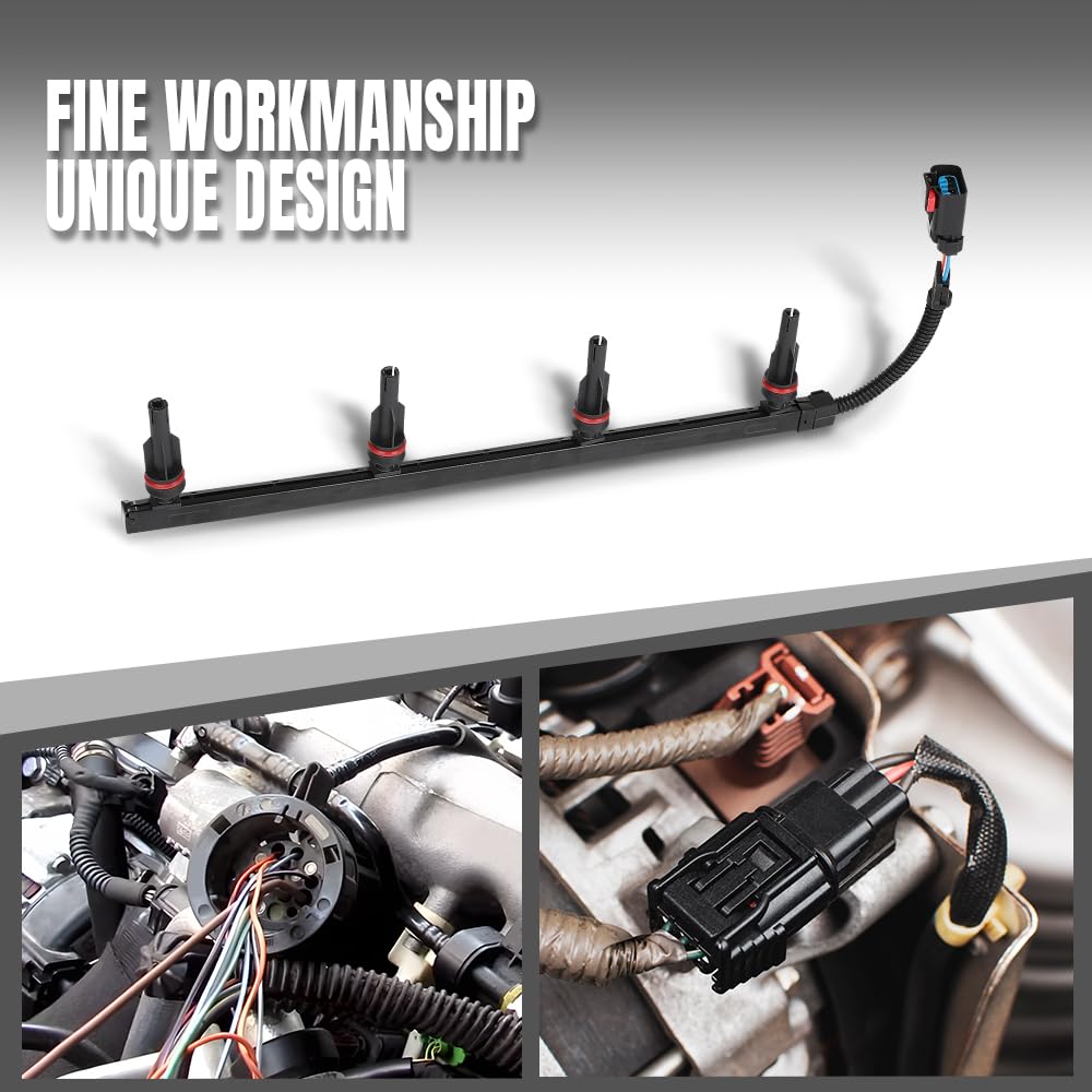 G-PLUS Fuel Injector Wiring Harness Right Compatible with Ford F250 F350 F450 F550 Super Duty/Excursion 2003-2004 Fit 6.0L Powerstroke Diesel Engines 3C3Z12A690BA, 3C3Z-12A690-BA Black