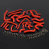 G-PLUS Silicone Ancillary Coolant Hose Kit Clamps, Compatible With Toyota MR2 Turbo 2.0L 3SGTE Rev2 LHD 1991 Left Hand Drive (Red)