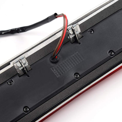G-PLUS Rear LED Third Brake Light Compatible With 2014-2018 Chevy Silverado/GMC Sierra1500/2500HD/3500,3RD Cargo Led Tail Lamps Chrome Housing,Red Clear Lens