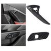 G-PLUS Carbon Fiber Interior Door Handle molding Cover Trims Compatible with Chevy Corvette C7 2014 2015 2016 2017 2018
