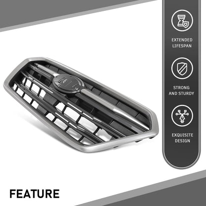 G-PLUS Front Bumper Grille Assembly, Compatible with Subaru Legacy 2018-2019, Light Gray, 91121AL18A, SU1200180 Light Gray