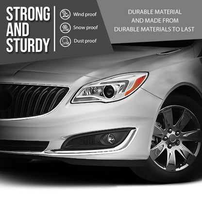G-PLUS Front Left Bumper Grille Fog Light Bezel Lamp Trim Compatible with Buick Regal 2014 2015 2016 2017 23142357, GM1038275 Chrome Black