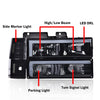 G-PLUS LED DRL headlights, Compatible with 1994 1995 1996 1997 1998 1999 2000 GMC C10 C/K C1500 bumper Headlamp, Smoky lens Black Housing Clear Reflector