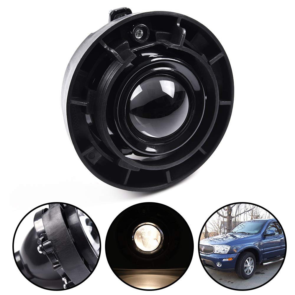 G-PLUS Bumper Fog Lights Compatible with 2004-2007 Buick Rainier/2005-2006 Chevy Equinox/2005-2009 Pontiac G5 G6 Clear Driving Fog Lamps Driver or Passenger Side