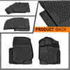 G-PLUS Floor Mats 2PCS, Fit for Ford F150 2015-2025 Super Crew (Includes 22-24 Lightning Models) w/o Fold Flat Storage TPE All Weather Full Cover Protection,Black Floor Liners