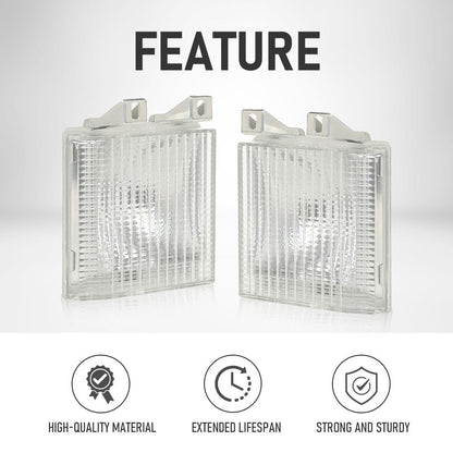 G-PLUS Turn Signal Light Side Corner Marker Lamp Left and Right Side Compatible with Chevy Blazer 1987-1988/Fit 1983-1986 GMC C1500 C2500 C3500 1983-1986/Fit GMC Jimmy 1983-1988 GM2520110 GM2521110