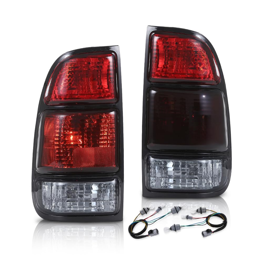 G-PLUS Tail Lights w/Blubs Compatible with Toyota Tundra 2-Door Regular Cab 2000-2004,Not Fit Crew Cab or Double Cab,Not Fit Models w/Stepside Beds Driver & Passenger Luces TraserasAssembly