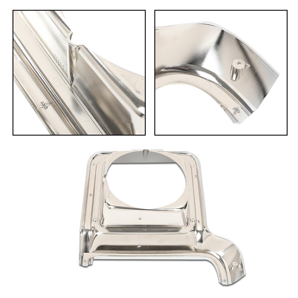 G-PLUS Headlight Trim Bezel Headlight Door Chrome Silver Compatible with Chevy Blazer GMC Jimmy 1973-1978 GM2513134, GM2512134, 376628, 376627 Driver & Passenger Pair