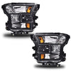 G-PLUS Headlights Assembly, Compatible with Ford F150 2015 2016 2017 Bumper Headlamps W/o Bulbs, Clear Lens Black Housing Amber Reflector Luces delanteras,faro delantero,faros delanteros