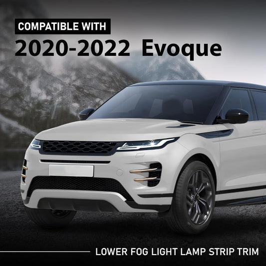G-PLUS Pair Lower Fog Light Lamp Strip Trim Compatible with Land Rover Range Rover Evoque 2020-2022