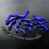 G-PLUS Silicone Radiator Hose Kit, Compatible With Nissan Silvia 200SX 240SX S13 S14 S15 SR20DET (Blue)