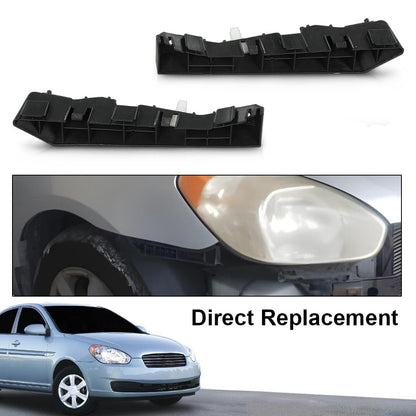 G-PLUS Front Upper Bumper Brackets Set Compatible with Accent 2006-2011 HY1067113, HY1066113, 865921E000, 865911E000 Left & Right