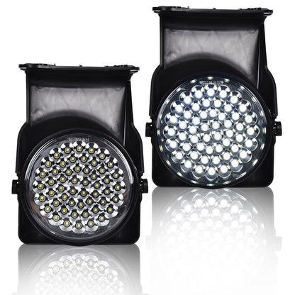 G-PLUS Hyper White Full LED Bumper Fog Lights +Switch Left+Right Compatible With 2003-2006 GMC Sierra Bumper Fog Light W/o Wiring Kit