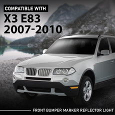 G-PLUS Bumper Reflector 2PCS for BMW X3 E83 2007-2010 Yellow Lens Front View