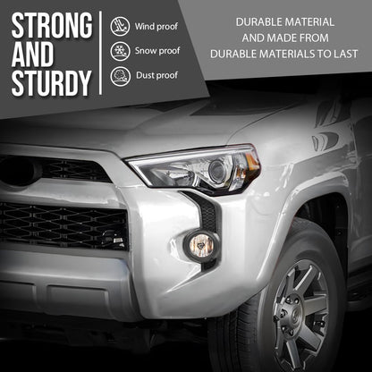 G-PLUS Front Bumper Lower Grill Fog Lights Set Compatible with Toyota 4Runner TRD / SR5 2014-2019 TO1039173, TO1036148 Black