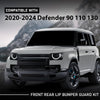 G-PLUS Front Rear Bumper Cover Guard Skid Lip Kit Compatible with Rover Defender 90 110 130 2020 2021 2022 2023 2024, Black