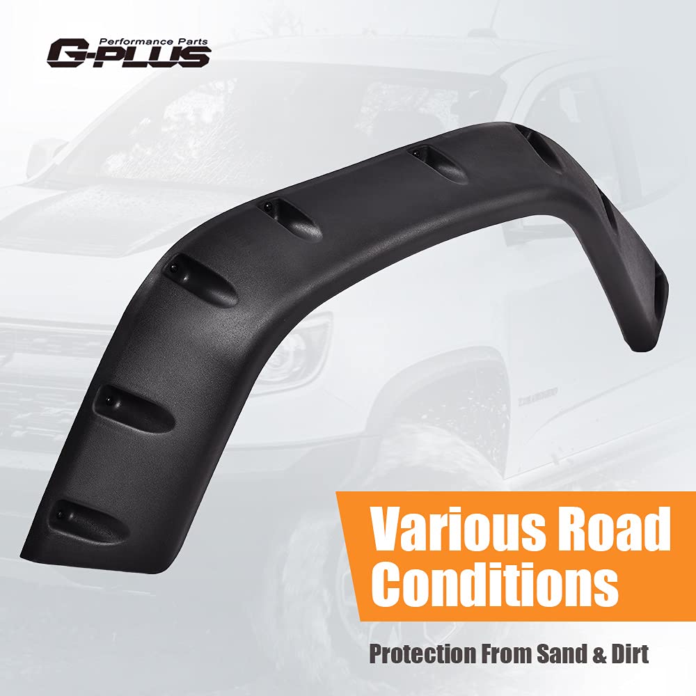 G-PLUS Fender Flares Compatible with JEEP WRANGLER TJ 1997-2006/Wrangler LJ 2004-2006 (Not fit sport sport utility models) Wheel Opening Molding Arch Trim Cover 4pcs Black