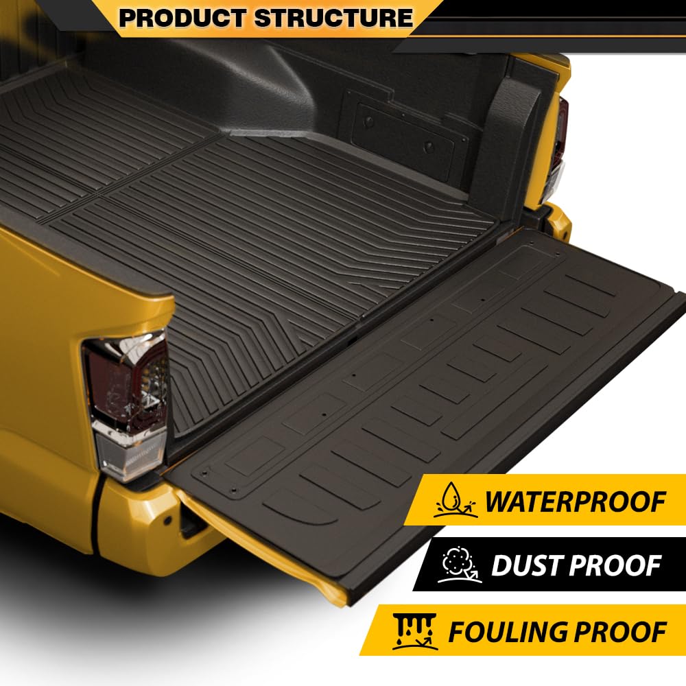 TPE Trunk Bed Mat Cargo Liner, Compatible with Honda Ridgeline 2017-2024 with 5.3FT Bed, Vehicle Interior Accessories, All Weather Full Cover Protection