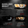 G-PLUS Headlights Assembly w/LED DRL Compatible with 2016-2022 Toyota Tacoma, Headlamps Left & Right Clear Lens Chrome Housing Amber Reflector, TO2502244, TO2503244 faros delanteros