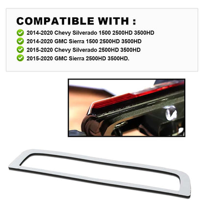 G-PLUS Third 3rd Brake Light Gasket Seal Compatible with 2014 2015 2016 2017 2018 2019 2020 Chevy Silverado GMC Sierra Black